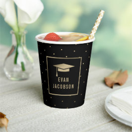 Gold Cap EDITABLE Abschluss Paper Cup Pappbecher
