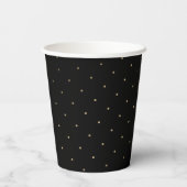 Gold Cap EDITABLE Abschluss Paper Cup Pappbecher (Rückseite)