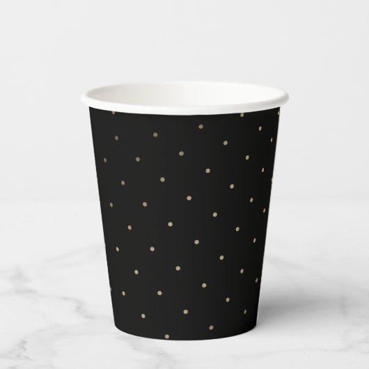 Gold Cap EDITABLE Abschluss Paper Cup Pappbecher (Rückseite)