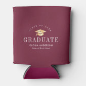 Gold Cap Maroon Abschluss Dosenkühler (Vorderseite)