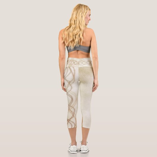 Gold Capri Leggings (Rückseite)