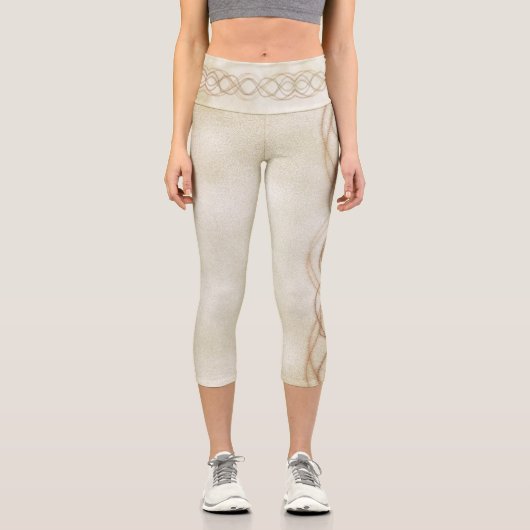 Gold Capri Leggings (Vorderseite)