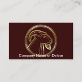 Gold Capricorn Zodiac Sea Goat Astrology Sign Visitenkarte (Rückseite)