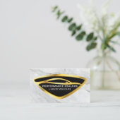 Gold Car | Marmorboden Visitenkarte (Stehend Vorderseite)