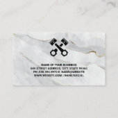 Gold Car | Marmorboden Visitenkarte (Rückseite)