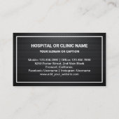 Gold Carbon Fiber Tooth Zahnarzt Visitenkarte (Rückseite)