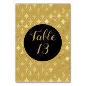 Gold Carnival Harlequin Diamonds Tischnummer (Vorderseite)