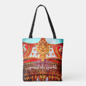 Gold Carousel Face Fotografy Spread the Sparkle Tasche (Rückseite)