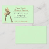 Gold Cartoon Fairy Girl House Reinigungsservice Visitenkarte (Vorne/Hinten)