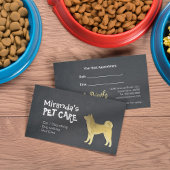 Gold Cartoon Welpen Akita Inu / Shiba Inu Pet Car Terminkarte