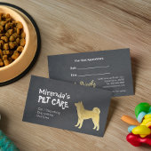 Gold Cartoon Welpen Akita Inu / Shiba Inu Pet Car Terminkarte