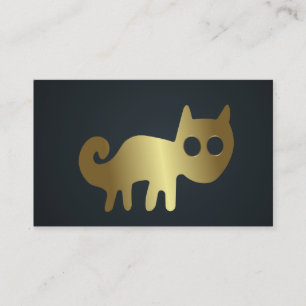 Gold Cat Logo Visitenkarte