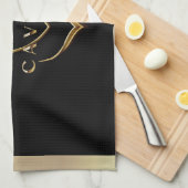 Gold Caviar Logo/Küchentücher Geschirrtuch (Viertel Falte)