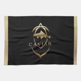 Gold Caviar Logo/Küchentücher Geschirrtuch