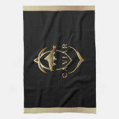 Gold Caviar Logo/Küchentücher Geschirrtuch (Vertikal)
