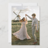 Gold Celebrating Together Couples Duschkabine Foto Einladung (Rückseite)