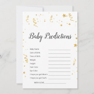 Gold Celebration Baby Shower Baby Predictions Spie