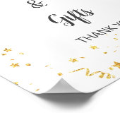 Gold Celebration Cards & Gifts Sign Poster (Ecke)