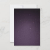 Gold Celestial Lila Galaxy Cosmic Wedding RSVP Karte (Rückseite)