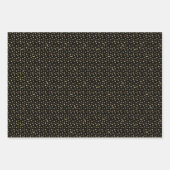 Gold Celestial Moon and Stars Black Geschenkpapier Set (Vorderseite)
