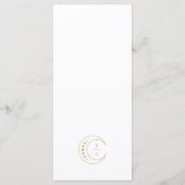 Gold Celestial Moon Wedding Menükarte (Rückseite)