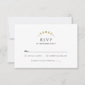 Gold Celestial Moon Wedding RSVP Karte (Vorderseite)