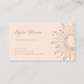 Gold Celestial Sun & Moon in Blush Visitenkarte (Vorderseite)