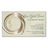 Gold Celestial Tarot Reader Magnetische Visitenkarte (Vorderseite)