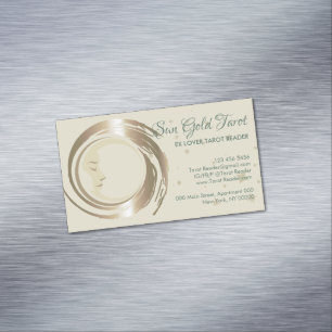 Gold Celestial Tarot Reader Magnetische Visitenkarte