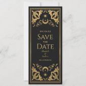 Gold Celestial Tarot Wedding Foto Save the Date Einladung (Vorderseite)