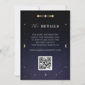 Gold Celestial Universe Moon Details Hochzeitskart Einladung (Vorderseite)