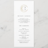 Gold Celestial Wedding Program Programm (Vorderseite)