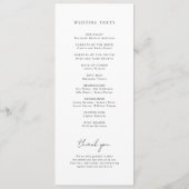 Gold Celestial Wedding Program Programm (Rückseite)