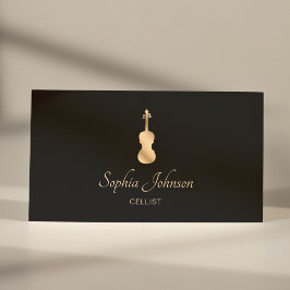 Gold Cello Elegantes Skript Visitenkarte