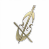 Gold Cello Violin Sticker (Vorderseite)