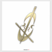 Gold Cello Violin Sticker (Blatt)