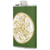 Gold Celtic Dog Trio Flachmann (Links)