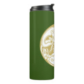 Gold Celtic Dog Trio Thermosbecher (Nach links gedreht)