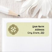 Gold Celtic Eternity Knot Return Address Label (Insitu)