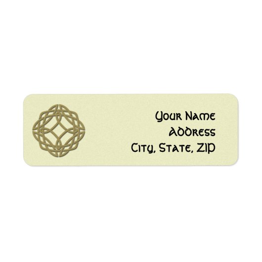 Gold Celtic Eternity Knot Return Address Label (Vorne)