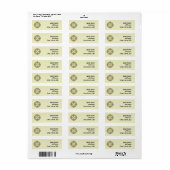 Gold Celtic Eternity Knot Return Address Label (Vorne)