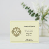 Gold Celtic Eternity Knot Save the Date (Stehend Vorderseite)