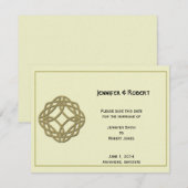 Gold Celtic Eternity Knot Save the Date (Vorne/Hinten)