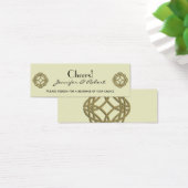 Gold Celtic Eternity Knot Wedding Drink Ticket (Schreibtisch)