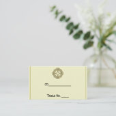 Gold Celtic Eternity Knot Wedding Platzkarten (Stehend Vorderseite)