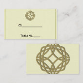 Gold Celtic Eternity Knot Wedding Platzkarten (Vorne/Hinten)