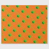 GOLD CELTIC HERART Saint Patrick's Day Orange Geschenkpapier (Flach)