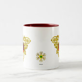 GOLD CELTIC HERZ JEWEL MIT RED RUBY GEMSTONE ZWEIFARBIGE TASSE (Mittel)