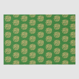 Gold Celtic Horse Pattern Seidenpapier