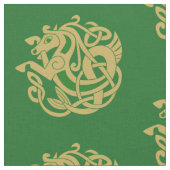Gold Celtic Horse Symbol Stoff (Nahaufnahme)